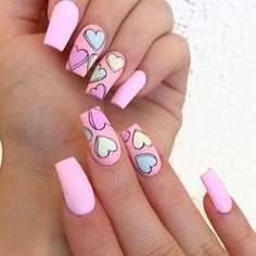 ON YOUR Mind-press on Nails-luxury Nails-vday Nails-glue on - Etsy Rave Nails, Romantic Nails, Valentines Day Nails