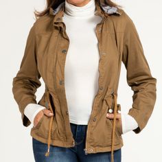 ~ New W/Tags ~ Size: 2x ~ Shade: Camel ~ Material: (Shell) 100% Cotton/ (Lining) 100% Polyester ~ Comes With Detachable Hood. ~ Zip Up & Button Up W/ Waist Tie. ~ Button Up Pocket & Side Pockets Open On Side! #Winter #Layer #Fall #Autumn #Neutral #Aesthetic #Vibe #Sweater #Street #Wear #Urban #Functional #Outwear ~No Trades ~Make An Offer Brown Cotton Outerwear, Hooded Utility Outerwear For Fall, Khaki Utility Outerwear For Fall, Utility Style Khaki Outerwear For Fall, Trendy Khaki Outerwear For Fall, Brown Long Sleeve Parka For Fall, Brown Long-sleeved Parka For Fall, Winter Utility Outerwear For Everyday, Khaki Parka For Fall Workwear