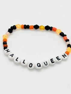 * Elevate your Halloween style with our unique, limited edition beaded bracelets! Each piece is carefully handcrafted, featuring a vibrant mix of spooky-themed beads, including pumpkins, ghosts, and skulls. With only a few of each design available, these bracelets are perfect for adding a festive touch to your outfit or as a charming gift for a fellow Halloween lover. Don't miss out--once they're gone, they're gone! Get yours while you can & celebrate the season in style! 🕷️✨ * Please note, ALL ORDERS ARE FINAL SALE. Since these are custom items that are made to order, we cannot accept returns. Please make sure to always double check any personalization (spelling, color, etc.) before submitting your order! Halloween Bracelet, Halloween Style, Custom Bracelet, Culver City, Halloween Fashion, Custom Bracelets, Charm Gift, Clay Beads, Custom Items