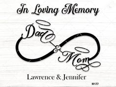 the words in loving memory are shown on a white background