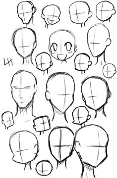 a bunch of different types of head shapes and their meanings in one drawing lesson for beginners