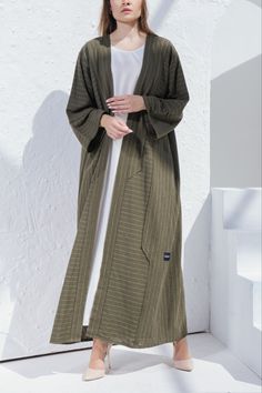 Linen Bisht Abaya Abaya Dress, Dresses Online, Duster Coat, New Arrivals