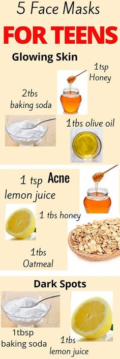 Face Mask For Teens, Baking Soda Lemon Juice, Obličejové Masky, Homemade Face Mask, Skin Face Mask, Cheap Skin Care Products, Acne Oil, Homemade Facials, Face Mask Recipe