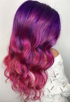 Purple And Pink Hair, Funky Hair Colors, Colored Hair Tips, Cute Hair Colors, Copper Hair Color