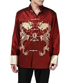 Oriental Tai Chi Kung Fu Asian Chinese Top Jacket Coat - Meditation and Zen Clothes - Personal Hour for Yoga and Meditations Chinese Top, Brown Leather Motorcycle Jacket, Band Collar Blouse, Chinese Shirt, Chi Kung, Tang Suit, Silk Jacket, Men's Coats & Jackets, Mens Hooded