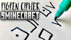 a green marker is on top of a piece of paper with the words, pigeonn clipper minecraft