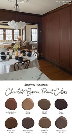 chocolate brown paint colors in the dining room