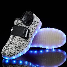 Kids Light, Kids Lighting, Boys Sneakers, Sneakers Grey, Girls Sneakers, Up Shoes, Adidas Yeezy Boost