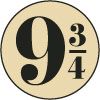 the number nine sign is shown in black and white