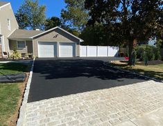 the driveway is paved and ready to be installed