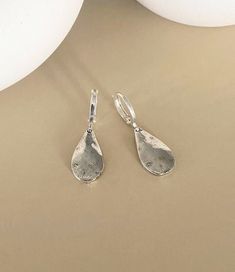 "These small sterling silver teardrop dangle earrings are finished with silver plated huggies.  Simple & lightweight, the earrings are perfect for everyday, day to evening. They go with everything! The earrings measure approx 1.5\" from end to end.  The tear drops are approx 18x10mm.  Also available in vermeil gold with gold filled lever backs as pictured in the 4th photo. You may also like to check out more of my earrings here: http://etsy.me/2oDJlWy Free USPS First Class shipping within the USA." Nickel Free Silver Teardrop Clip-on Earrings, Sterling Silver Teardrop Clip-on Earrings As Gift, Teardrop Sterling Silver Clip-on Earrings For Gift, Nickel Free Pear-shaped Silver Earrings, Handmade Sterling Silver Teardrop Clip-on Earrings, Silver Teardrop Nickel-free Clip-on Earrings, Nickel-free Silver Teardrop Clip-on Earrings, Silver Teardrop Clip-on Earrings, Gift Teardrop Earrings With Lever Back Ear Wires