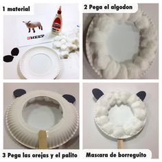 instructions on how to make a paper plate wreath