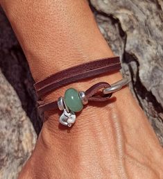 Aventurine Bracelet for Women Boho Bracelet Leather Wrap | Etsy Adjustable Natural Stone Wrap Bracelet, Adjustable Spiritual Wrap Bracelet, Adjustable Hand Wrapped Bracelets, Handmade Spiritual Leather Bracelet For Everyday, Handmade Spiritual Leather Bracelet, Handmade Wrap Bracelet Perfect As A Gift, Handmade Wrap Bracelet As Gift, Hand Wrapped Bohemian Beaded Bracelets, Trendy Hand Wrapped Jewelry