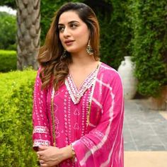 Indian Ethnic Palazzo Kurta Pink Ready To Wear Salwar Kameez Traditional Suits  | eBay Full Sleeves Top, Gotta Patti Work, Full Sleeve Top, Traditional Suit, Golden Coin, Gotta Patti, Georgette Tops, Fancy Kurti, Kurtis With Pants