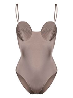 taupe brown stretch-design round neck tonal stitching adjustable spaghetti straps Be mindful to try on swimwear over your own garments. Spaghetti Design, Orange Swimsuit, Green Swimsuit, Cute Bathing Suits, White Swimsuit, Pink Swimsuit, Swim Wear, Girls World, Black Swimsuit