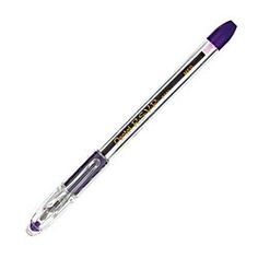 the eyeliner is purple and has a small tip on it's tip,