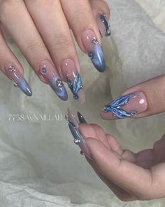 Cosplay Nails, Chinese Nails Designs, Nails Kpop, Chinese Nails, Kpop Nails, Mermaid Nails, Pretty Gel Nails, Really Cute Nails, Kawaii Nails