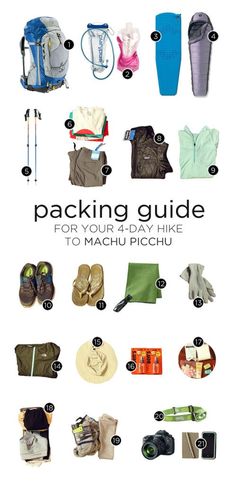 the ultimate packing guide for your 4 - day hike to machu picchu,