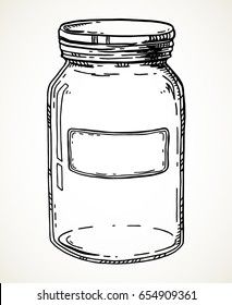 hand drawn mason jar with label on white background stock photo and royalty illustration jars drawing, doodle drawings, art drawings, sketching pictures, bottle design, glass jars, person, the book pages, ink, vintage items to draw, graphic design projects, clipping, free,