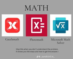 These are apps to help you study for math Aesthetic Title Ideas For Project, Tips To Study Maths, Things To Search On Pinterest, Study For Math, Apps For Math, Study Websites, School Study Ideas, Exam Study Tips, Study Apps