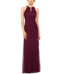 Purple Formal Dress, Dresses Burgundy, Evening Dress Collection, Garnet Red, Halter Gown, Groom Dresses, Sleeveless Gown, Embellished Gown, Sequin Gown