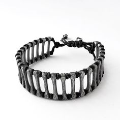 Men's Wide Black Cord Bracelet Everyday Metal Bracelets With Sliding Knot, Metal Bracelets With Sliding Knot, Casual Silver Adjustable Chain Bracelet, Adjustable Silver Metal Braided Bracelet, Sterling Silver Adjustable Bangle Bracelet, Adjustable Silver Chain Bracelet With Oxidized Finish, Adjustable Oxidized Silver Chain Bracelet, Adjustable Metal Jubilee Braided Bracelets, Modern Adjustable Oxidized Jewelry