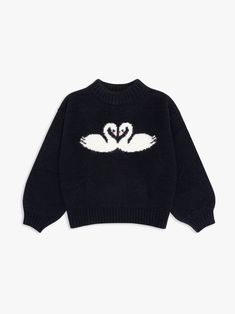 Cory Turtleneck - Swans Swan Sweater, Collection Clothes, Swan Design, Resale Clothing, Swan Print, Lisa Says Gah, Soft Cardigan, Swans, New Tops