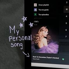 someone wrote on the screen of their cell phone to say it is my personal song