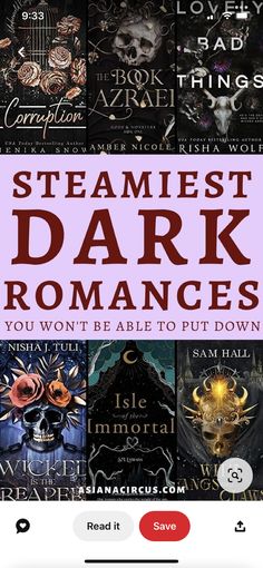 the steamfest dark romances app on an iphone