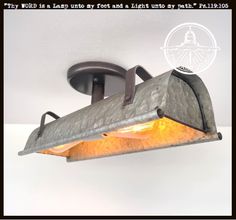 Galvanized Metal Ceiling Light The Lamp Goods Galvanized Ceiling, Galvanized Light Fixture, Dome Light Fixture, Chandelier Flush Mount, Bathroom Industrial, Galvanized Metal Wall, Light Fixtures Farmhouse, Kitchen Antique, Rustic Ceiling Lights