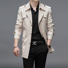 Fashion Outerwear, Men's Trench Coat, Trench Coat Men, Mens Formal, Male Fashion, Boys Jacket, Stylish Fashion, Trench Coats, Wool Coat