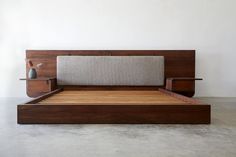 Furniture — fern Hardwood Bed, Wood Bed Design, Floating Cabinets, Bed Frame Design, Wooden Bed Design, Upholstered Stool, Bedroom Bed Design, Bed Furniture Design, Upholstered Bench