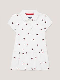 Babies' Heart Logo Pleated Polo Dress | Tommy Hilfiger White Cotton Tommy Hilfiger Dress, Tommy Hilfiger Cotton Summer Dresses, White Tommy Hilfiger Summer Dress, Spring White Tommy Hilfiger Dress, Tommy Hilfiger Cotton Short Sleeve Dress, Tommy Hilfiger Short Sleeve Summer Dress, Tommy Hilfiger Summer Dress With Short Sleeves, Tommy Hilfiger Baby, Heart Logo