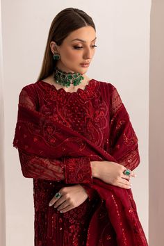 Product Description: Embroidered Chiffon Shirt Embroidered Organza Dupatta Raw Silk Trouser Dyed Inner (Attached) Eid Organza Blouse With Intricate Embroidery, Embroidered Georgette Blouse For Eid, Eid Embroidered Georgette Blouse, Long Sleeve Georgette Dress With Intricate Embroidery, Long Sleeve Semi-stitched Embroidered Georgette Dress, Long Sleeve Semi-stitched Georgette Embroidered Dress, Eid Long Sleeve Blouse Piece With Sheer Dupatta, Long Sleeve Georgette Fabric With Resham Embroidery, Long Sleeve Resham Embroidered Georgette Dress