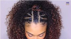 Top Braided & Curly Crown Princess Hairstyle Princess Hairstyle, Top Braid, Twisted Hair, Pelo Afro, Mia 3, Natural Hair Inspiration