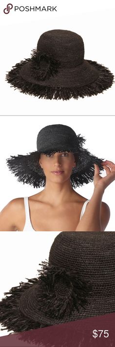 Gottex Bora Bora Straw Hat - Black Chic straw hat for that perfect island vacation look.      5.5" Brim     One size fits most     Adjustable draw string in sweatband Gottex Accessories Hats Black Crochet Bucket Hat For Beach, Black Crochet Hat With Short Brim For Vacation, Black Crochet Hat For Beach In Summer, Adjustable Black Crochet Hat For Beach, Adjustable Black Crochet Hat For The Beach, Black Crochet Hat For Summer Beach, Black Summer Crochet Hat For Beach, Black Wide Brim Crochet Hat For Beach, Black Wide Brim Crochet Hat For Summer