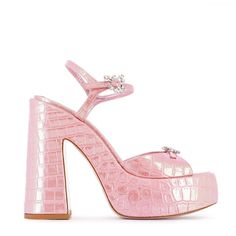 Sophia Webster Heels, Bedazzled Shoes, Pink Glamour, Croc Heels, Butterfly Shoes, Fashion Moodboard, Shopping List Grocery, Pink High Heels, Bridal Bag