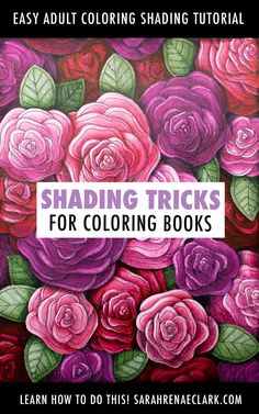 an easy coloring book for adults to color with the title shading tricks for coloring books