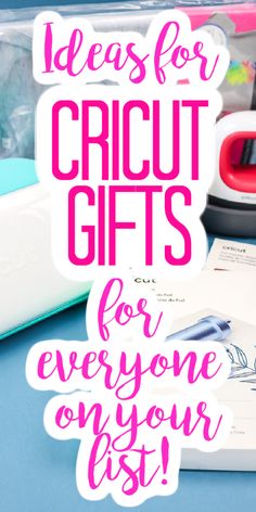 the words, ideas for circuit gifts for everyone on your list are in pink and white