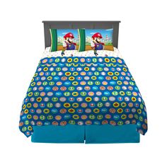 PRICES MAY VARY. 100% Microfiber SUPER MARIO DESIGN: Give your gamer’s bedroom a Super new look with this cool and comfy Super Mario sheet set. The dynamic "The More the Mario" pattern features vibrant colors and brothers Mario and Luigi from the iconic Nintendo video game. SUPER SOFT CHILDREN’S BED SHEETS: Crafted for comfort, the microfiber material is super soft and long lasting, keeping kids warm and cozy all night or while camping. This high-quality sheet set is an enduring choice that's su Super Mario Design, Mario Pattern, Mario Design, Mario Und Luigi, Animated Cartoon Characters, Video Games Nintendo, Blue Backdrops, Mario Brothers, Sheet Sets Full