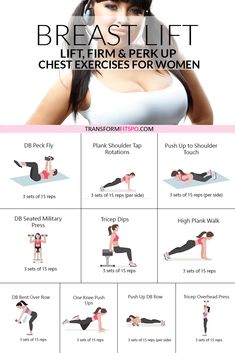 a woman doing exercises for breast lift