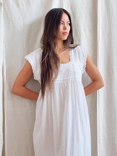 Pearl Nightgown Cheap Romantic Women's Nightgown, Cotton Night Dress, Nightgown Pattern, Cotton Nightgown, Women's Nightgowns, Nightgowns For Women, Modern Square, Nightgowns, Day Dress