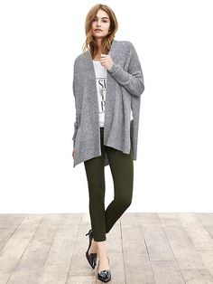 Split-Side Open Cardigan | Banana Republic Trendy Open Front Cardigan For Daywear, Trendy Long Sleeve Cardigan For Daywear, Trendy Long Sleeve Daywear Cardigan, Trendy Stretch Cardigan For Fall, Trendy Knit Cardigan For Daywear, Stretch Long Sleeve Cardigan For Everyday, Versatile Layering Cardigan, Versatile Stretch Cardigan For Work, Trendy Long Sweater For Layering