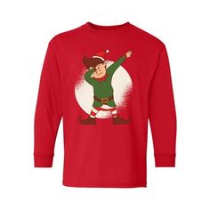 Make a memorable Christmas Gift for your little one with this adorable Christmas Clothing Collection! Size: S.  Color: Red.  Gender: unisex.  Age Group: kids. Christmas Long Sleeve Shirts, Xmas Elf, Elf Shirt, Christmas Clothing, Ugly Christmas, Christmas Outfit, Little One, Long Sleeve Shirt, Elf