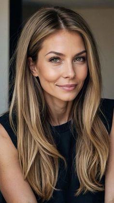 Haircut Idea Long Hair, Low Maintenance Blonde Hair Medium Length, Natural Looking Dyed Hair, Haircut For Long Length Hair Layered, Thick Hair Layers Long, Hairstyle Layers Long, Long Haircut Low Maintenance, Long Low Maintenance Haircut, One Length Hairstyles