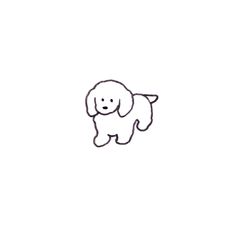 a black and white drawing of a poodle on a white background, with the outline of a dog's head