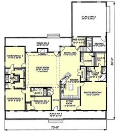 the floor plan for a two story house