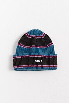 Cap Outfit Men, Cap Outfit, Striped Beanies, Knit Cap, Men's Accessories, Knit Beanie, Aesthetic Clothes, Color Coding, Urban Outfitters