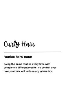 Curly Hair Captions, Curly Hair Definition, Hair Definition, Curly Silver Hair, Hair Poster, Capstone Project Ideas