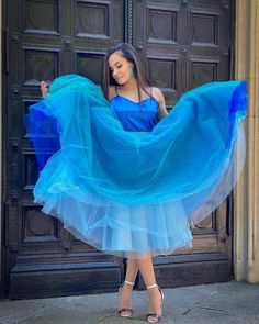 Custom Skirt, Blue Tulle Skirt, Party Checklist, Tulle Midi Skirt, Layered Tulle Skirt, Prom Ball Gown, Prom Queens, Blue Tulle, Dress Pretty